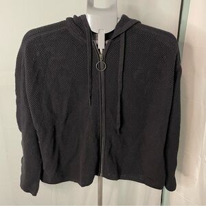 Sweaty‎ Betty Women's S Moto Mesh Full Zip Athletic Work Out Hoodie Jacket Black